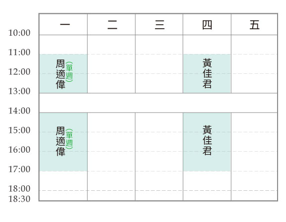 門診時間表